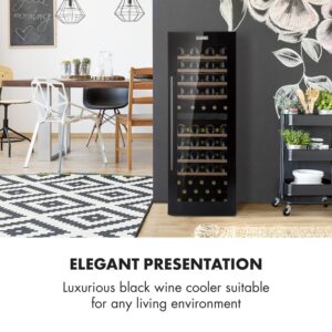 Klarstein Barossa 77 Duo, vinotéka, 191 l, 2 zóny, 77 fliaš, dotyková, LED, čierna