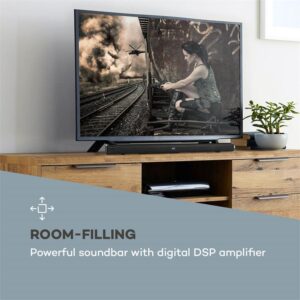 Auna Areal Bar 650, soundbar, 2.1 zvukový systém, 120 W RMS výkon, BT, USB, čierny