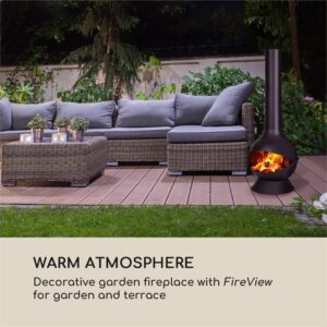 Blumfeldt Knight on Fire, záhradný krb, nehrdzavejúca oceľ, čierny