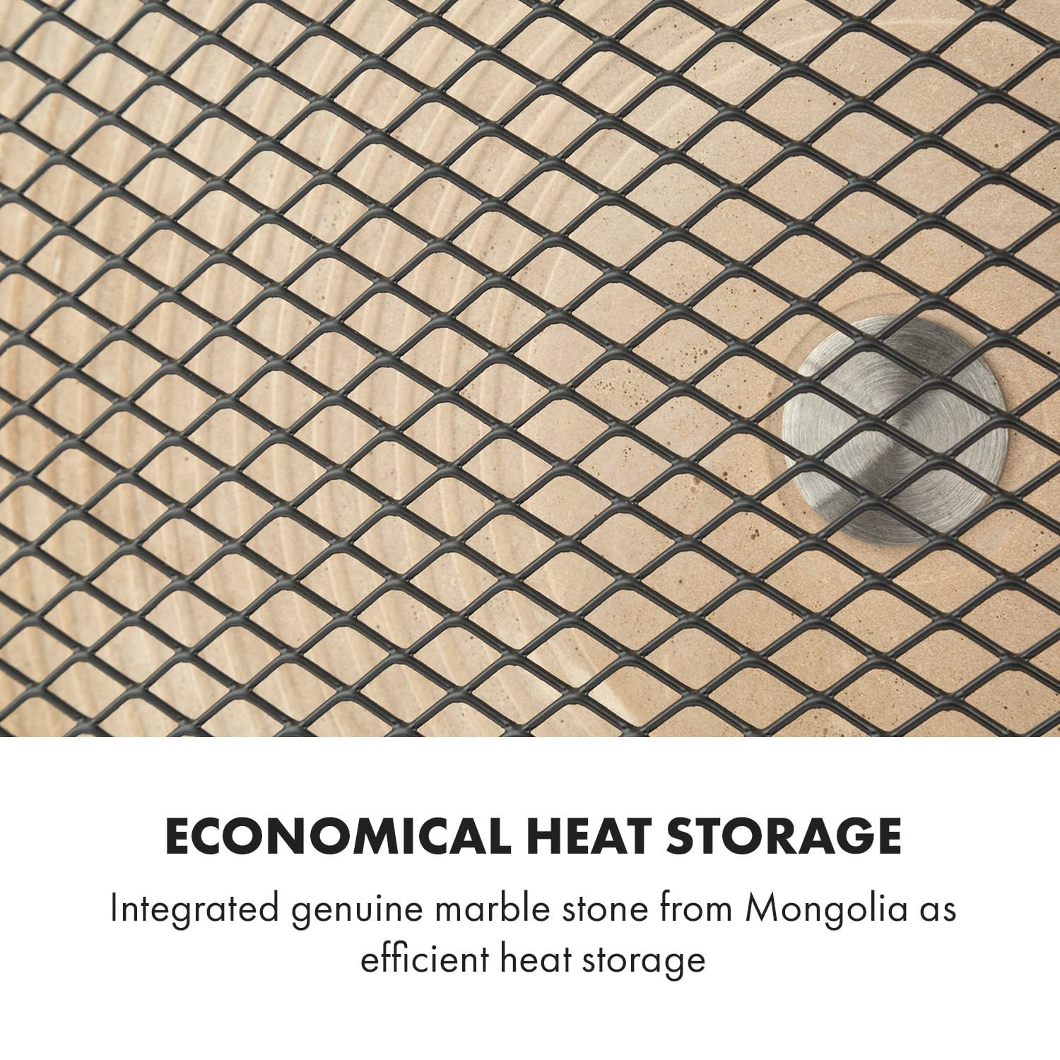 Klarstein HeatPal Marble Blackline, infračervený ohrievač, 1300 W, mramor, hliník – Obrázok 3