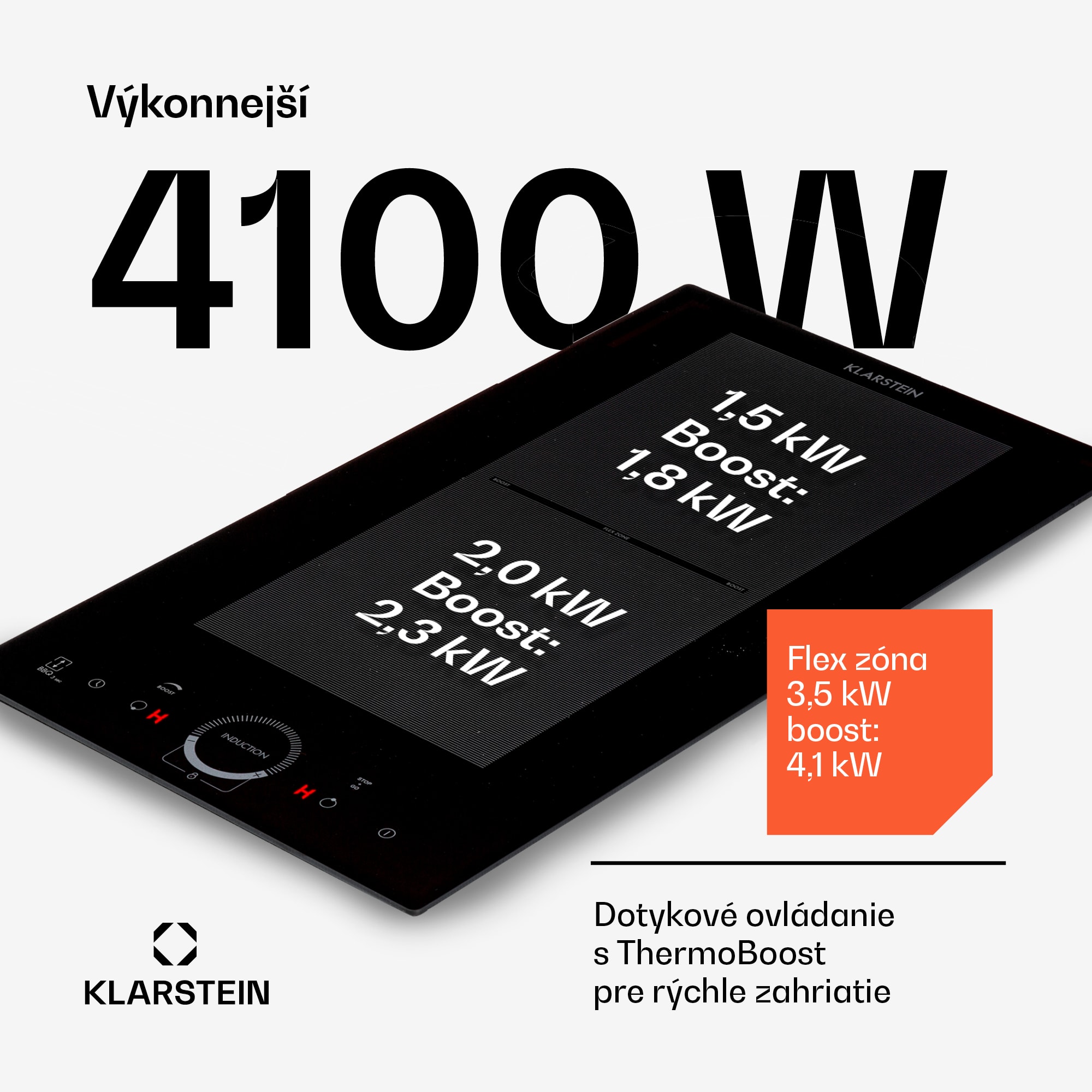 Klarstein Delicatessa Slim, indukčná varná doska, 3500 W, časovač, čierna – Obrázok 2