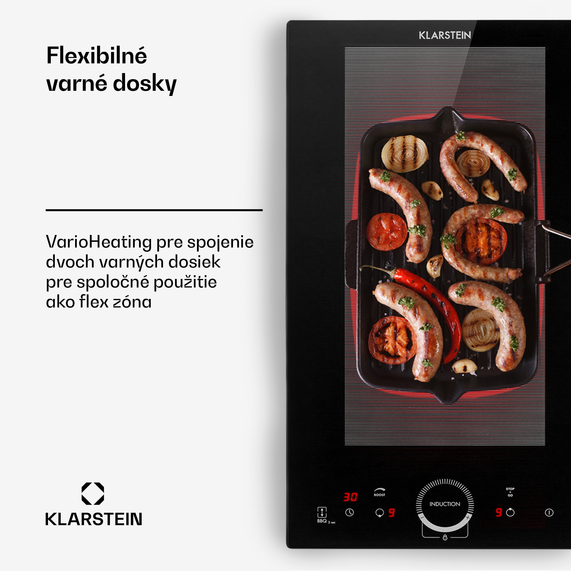 Klarstein Delicatessa Slim, indukčná varná doska, 3500 W, časovač, čierna – Obrázok 3