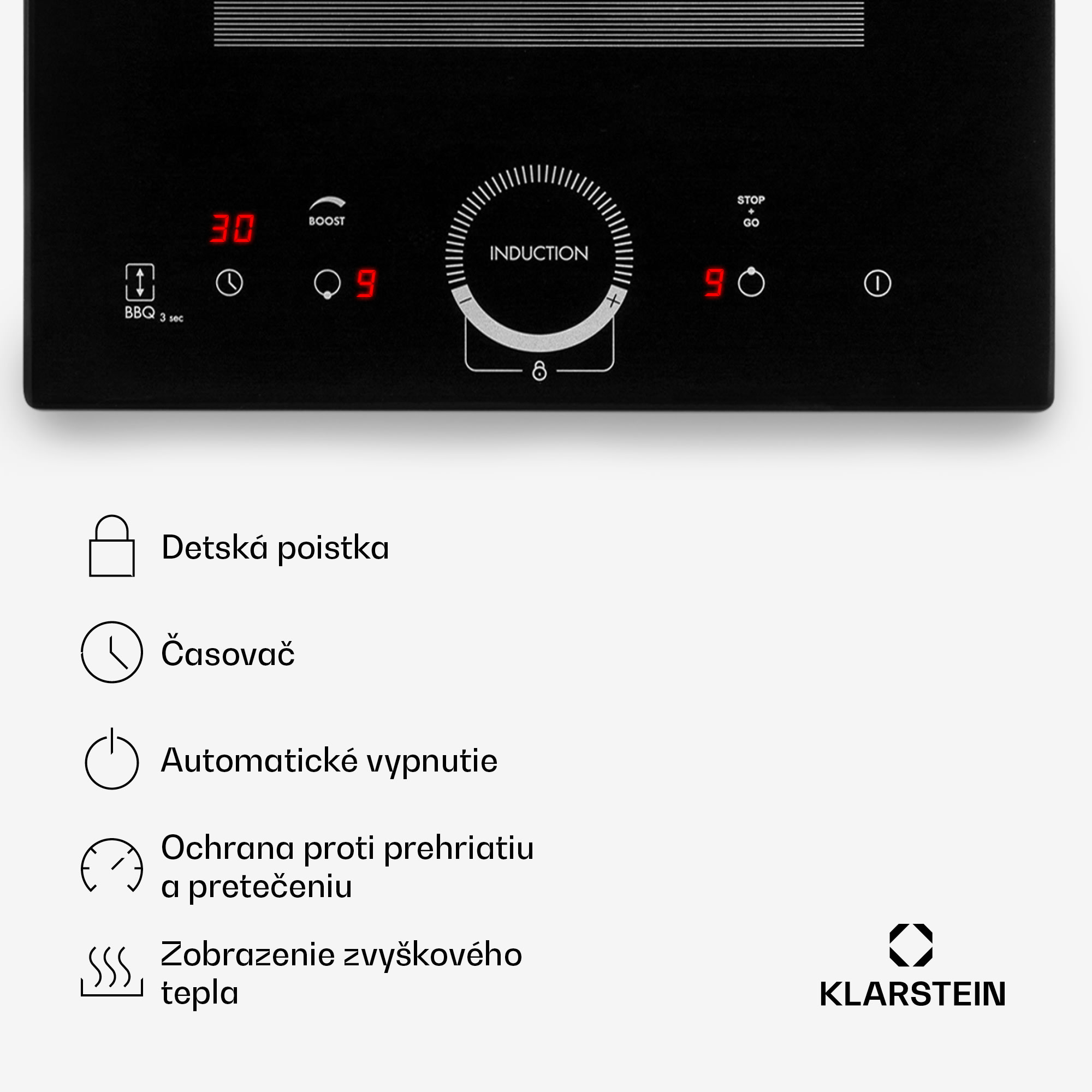 Klarstein Delicatessa Slim, indukčná varná doska, 3500 W, časovač, čierna – Obrázok 5