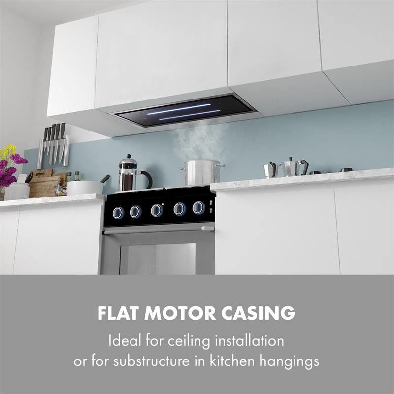 Klarstein High Line, digestor, 77 cm, stropný, 410 m³/h, ďiaľkové ovládanie, čierny – Obrázok 4