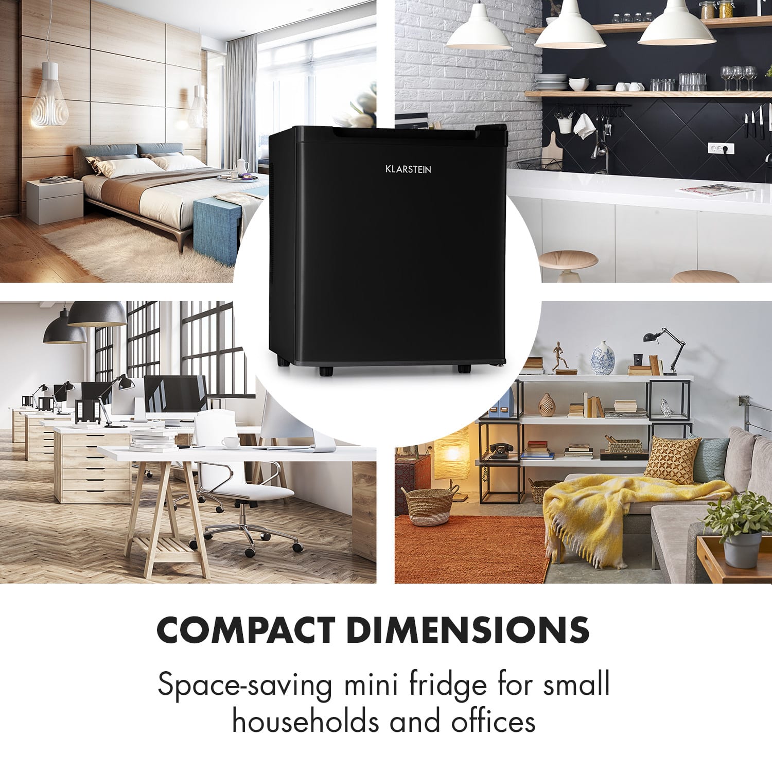 Klarstein Silent Cool, chladnička, 30 l, Arctic-Fox Cooling, energet. trieda G, čierna