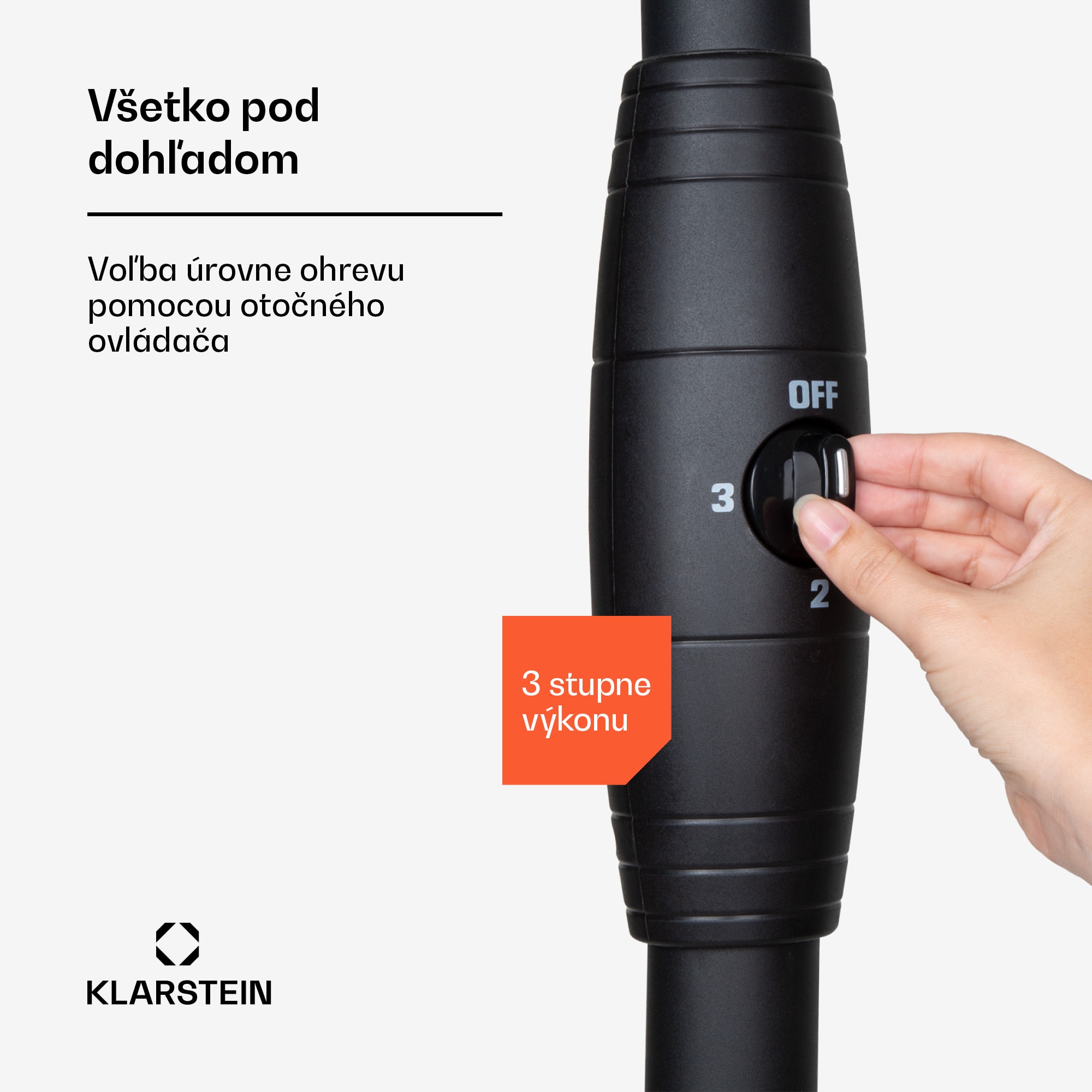 Blumfeldt Heatspot, terasový ohrievač, 900/1200/2100 W, IR ComfortHeat, čierny – Obrázok 4