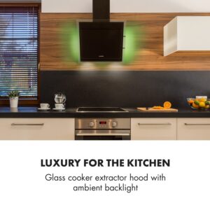 Klarstein Mirage 60, digestor, 60 cm, nástenný, 550 m³/h, A++, dotykový panel, čierny