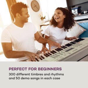 SCHUBERT Etude 61 MK II, keyboard, 61 kláves, 300 zvukov/rytmov, biely