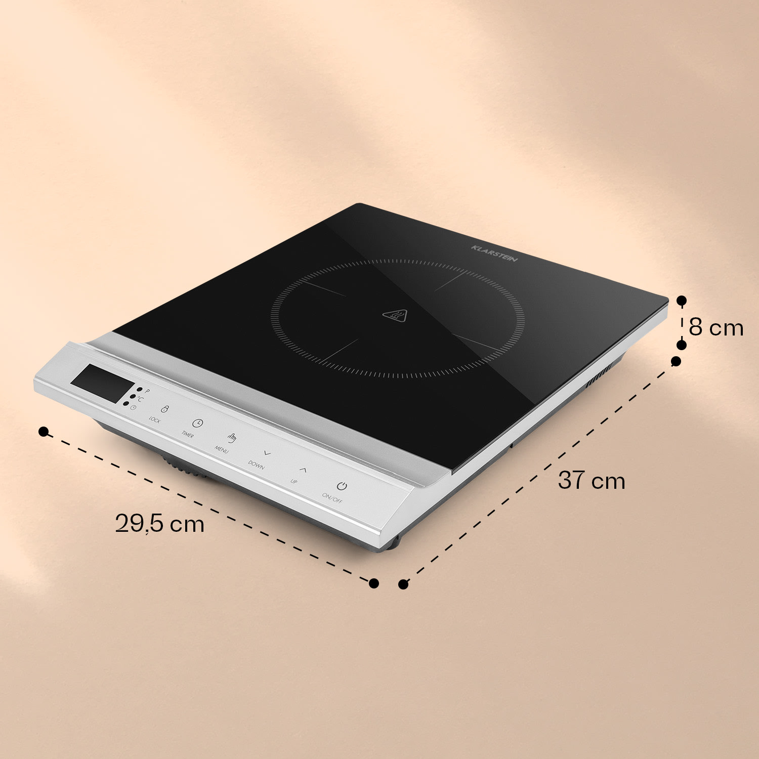 Klarstein MisterCook, infračervený varič, 2000 W, 90 - 650 °C, časovač, strieborná – Obrázok 5