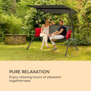 Blumfeldt Bel Air Mono Swing, hollywoodska hojdačka, oceľový rám, Mono Relax, čierna