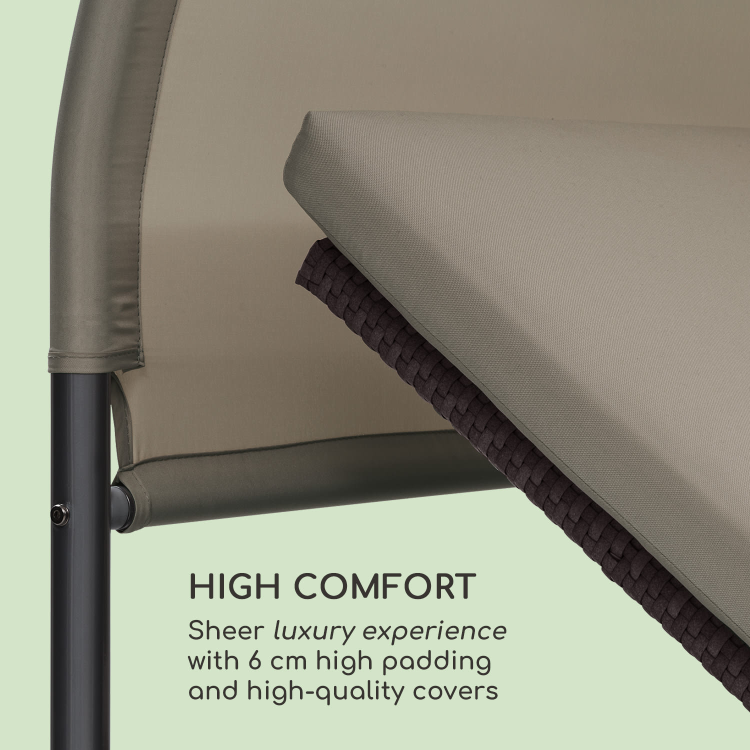 Blumfeldt Eremitage Double Lounger, ležadlo pre 2 osoby, hliníkový rám/ratan, hnedé – Obrázok 3