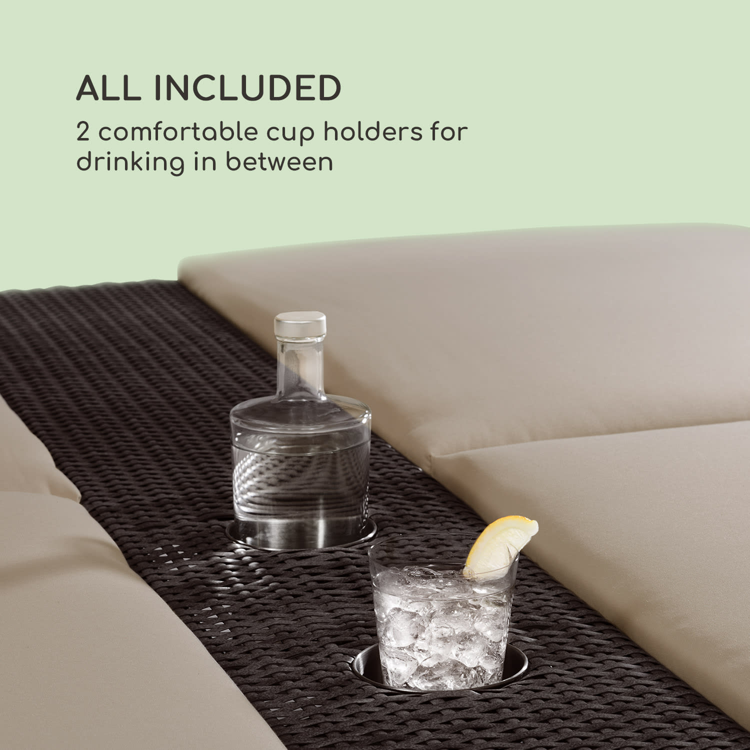 Blumfeldt Eremitage Double Lounger, ležadlo pre 2 osoby, hliníkový rám/ratan, hnedé – Obrázok 4