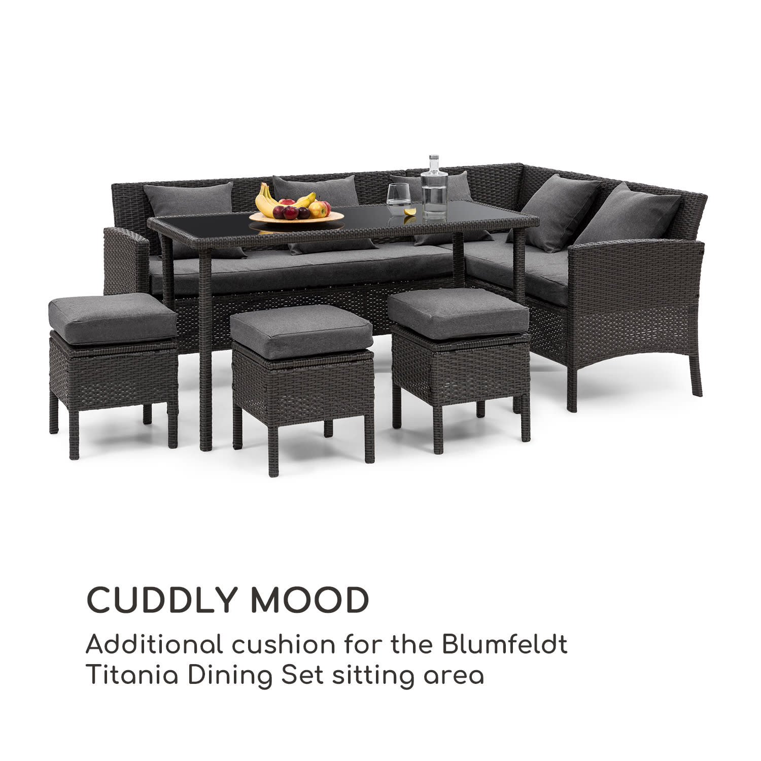 Blumfeldt Titania Pillows, vankúš, polyester, nepremokavý, melírovaný tmavosivý