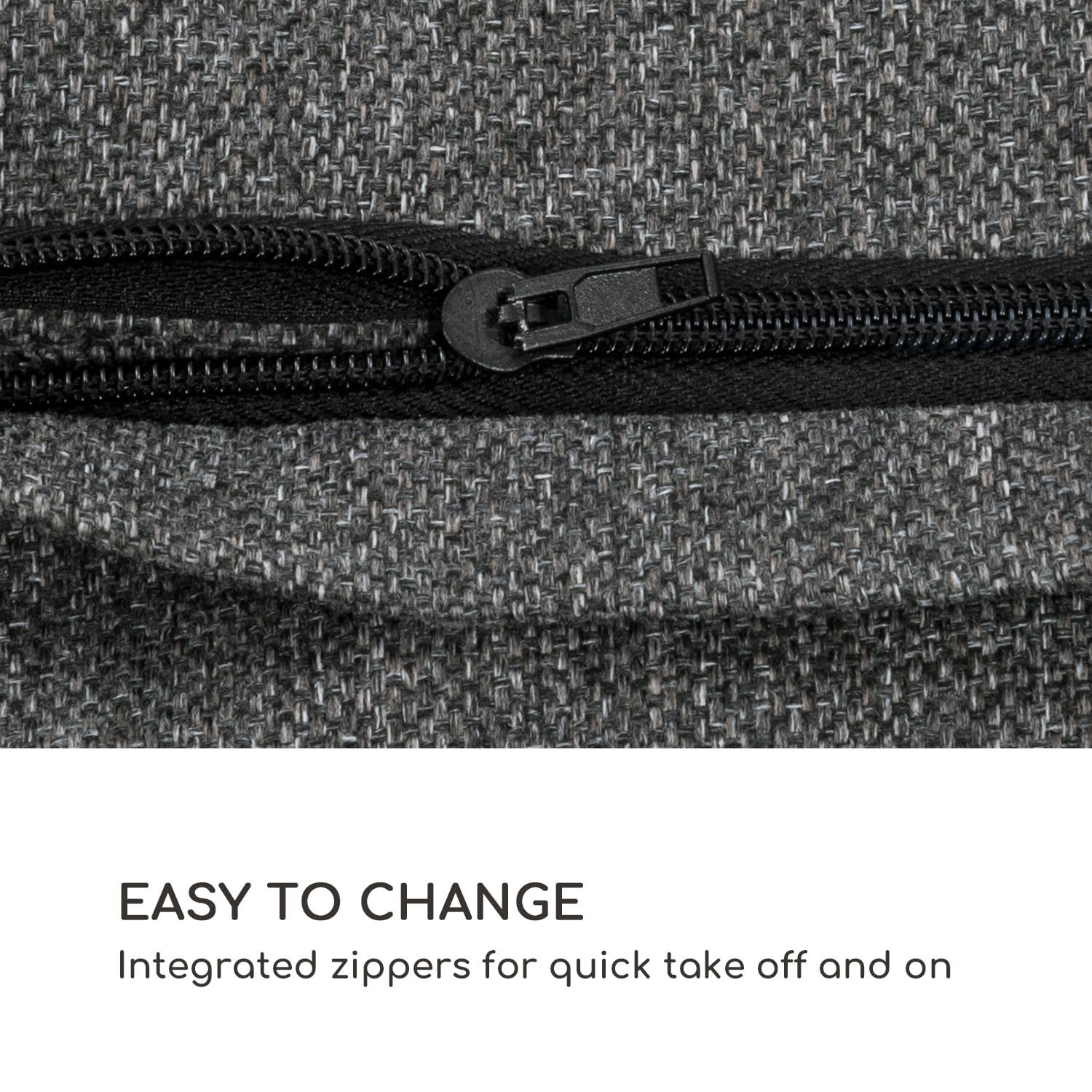 Blumfeldt Titania Pillows, vankúš, polyester, nepremokavý, melírovaný tmavosivý – Obrázok 4