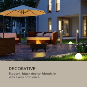 Blumfeldt Nolana, ohnisko a gril 2 v 1, Ø 73 cm ochrana pred iskrami, Ø 64 cm gril, oceľ, čierna