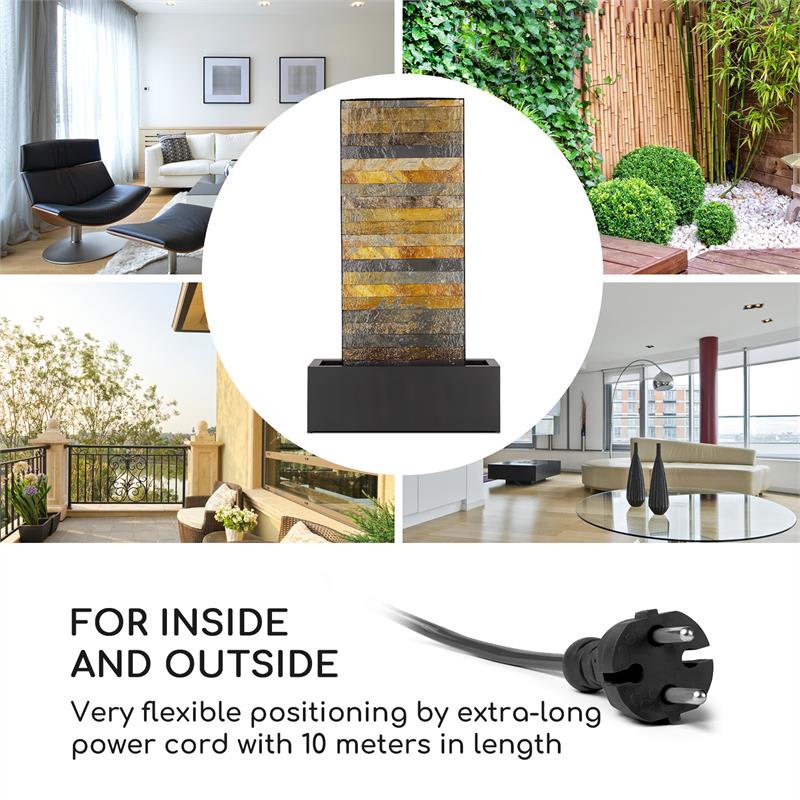 Blumfeldt Raincastle, záhradná fontána, 12 LEDiek, pumpa 8 W, IPX8, Loopflow Concept – Obrázok 2