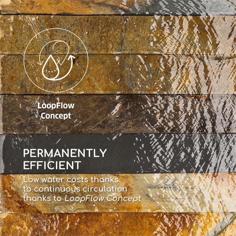 Blumfeldt Raincastle, záhradná fontána, 12 LEDiek, pumpa 8 W, IPX8, Loopflow Concept – Obrázok 3