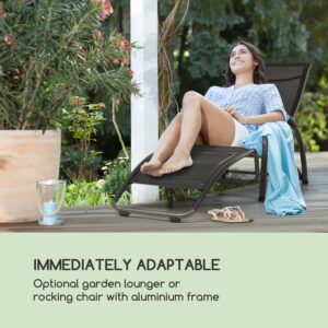 Blumfeldt Beverlywood, záhradné lehátko, hojdacie kreslo, hliník, čierne