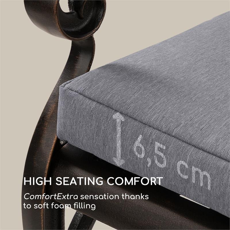 Blumfeldt Pozzilli CU, čalúnenie sedadla, ComfortExtra, vodeodolné, sivé – Obrázok 4