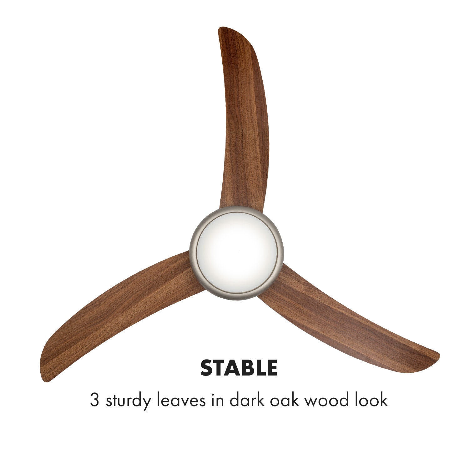 Klarstein El Paso, stropný ventilátor, 52", závit E27, 3 lopatky, vzhľad tmavého dubového dreva – Obrázok 5