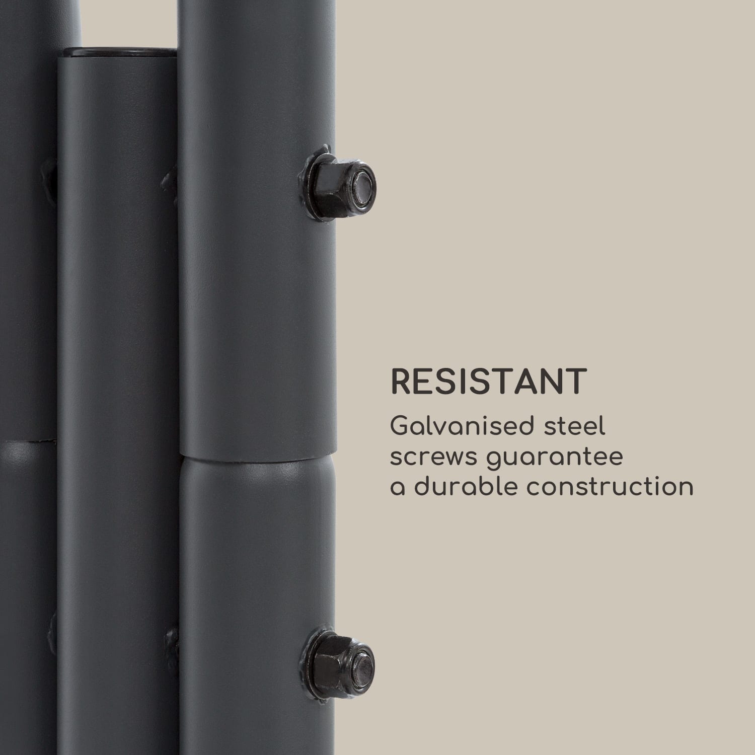 Blumfeldt Fountain Valley, závesné ležadlo, čalúnenie, strieška proti slnku, 180 g polyester, béžové – Obrázok 3