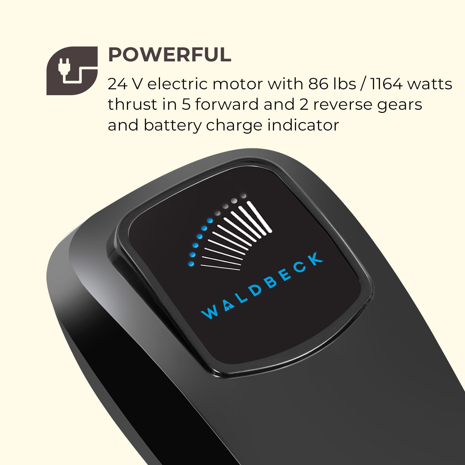 Waldbeck Barracuda 86, elektrický prívesný motor, 86 lbs/1164 W, 24V, 3-krídlová vrtuľa – Obrázok 2