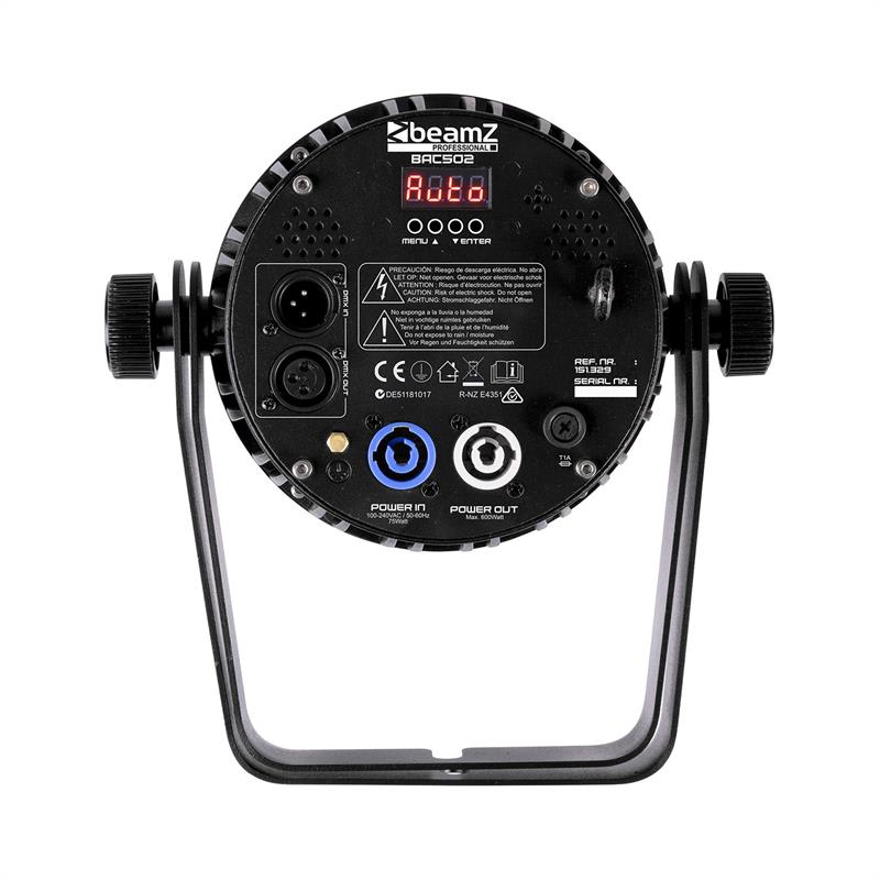 Beamz BAC500, Aluminium, ProPar, 7 x 14 W 7 v 1 LED dióda, RGBA-UV-CW/WW, čierny – Obrázok 2