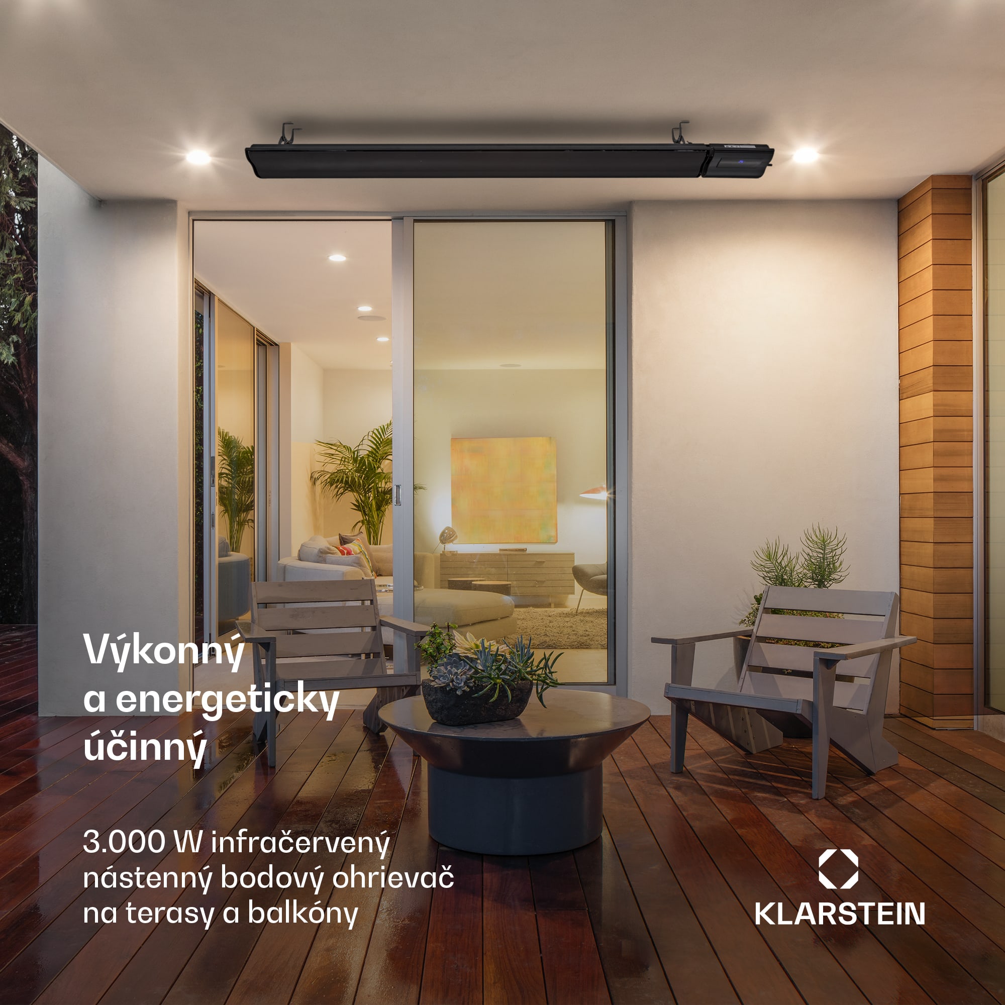 Blumfeldt Cosmic Beam Plus XXL, infračervený ohrievač, 3000 W, IP44, diaľkový ovládač, čierny