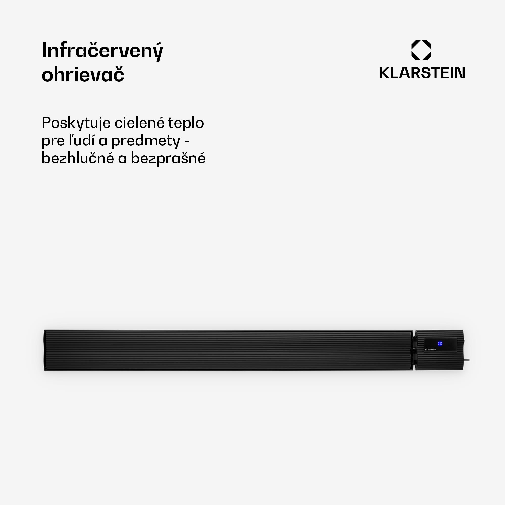 Blumfeldt Cosmic Beam Plus XXL, infračervený ohrievač, 3000 W, IP44, diaľkový ovládač, čierny – Obrázok 4