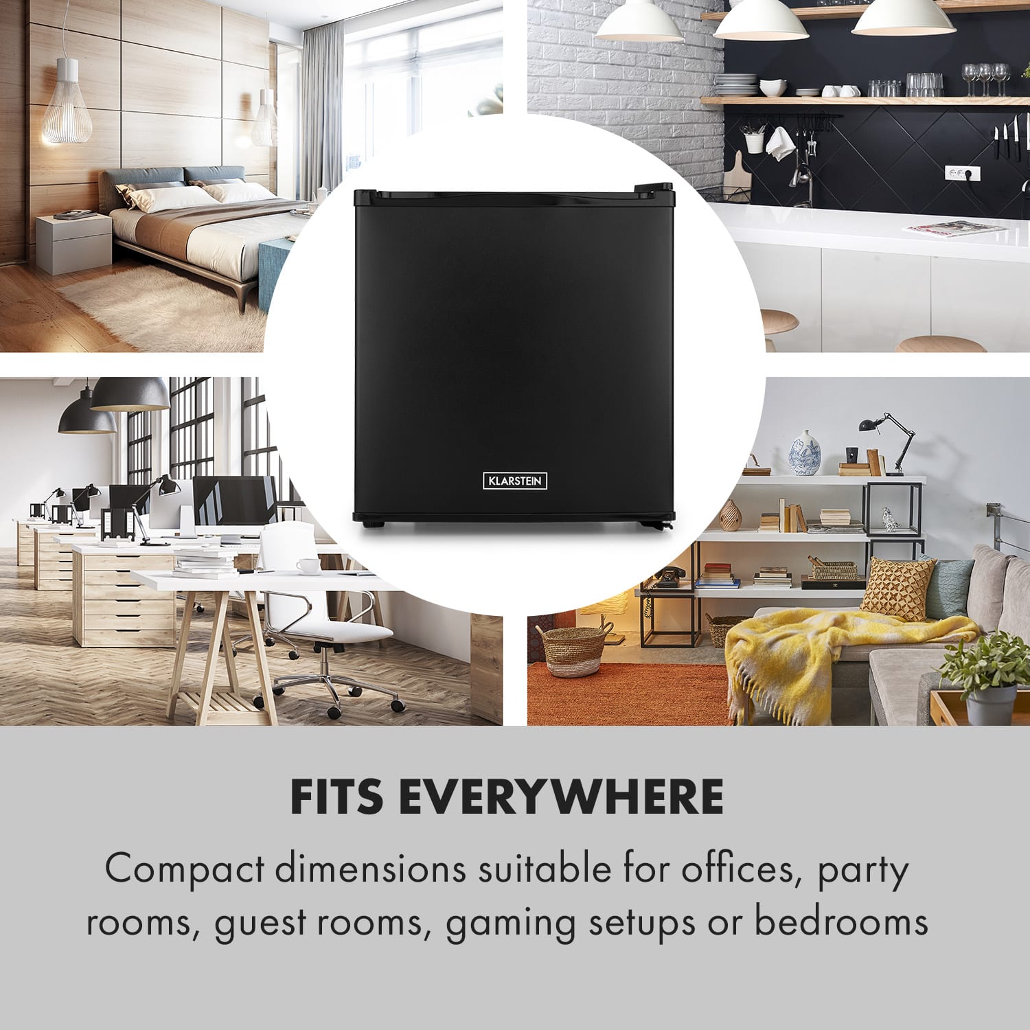 Klarstein Secret Cool, mini chladnička, minibar, 13 l, energet. trieda G, čierna – Obrázok 3