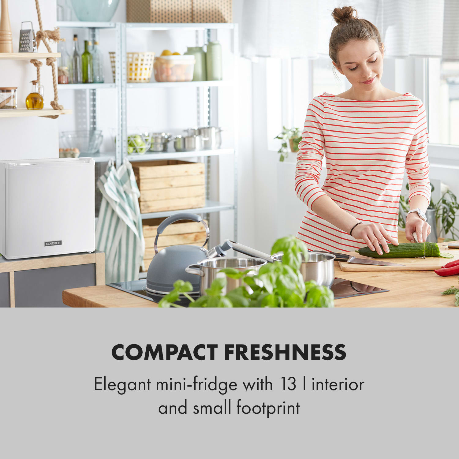 Klarstein Secret Cool, mini chladnička, minibar, 13 l, energet. trieda G biela