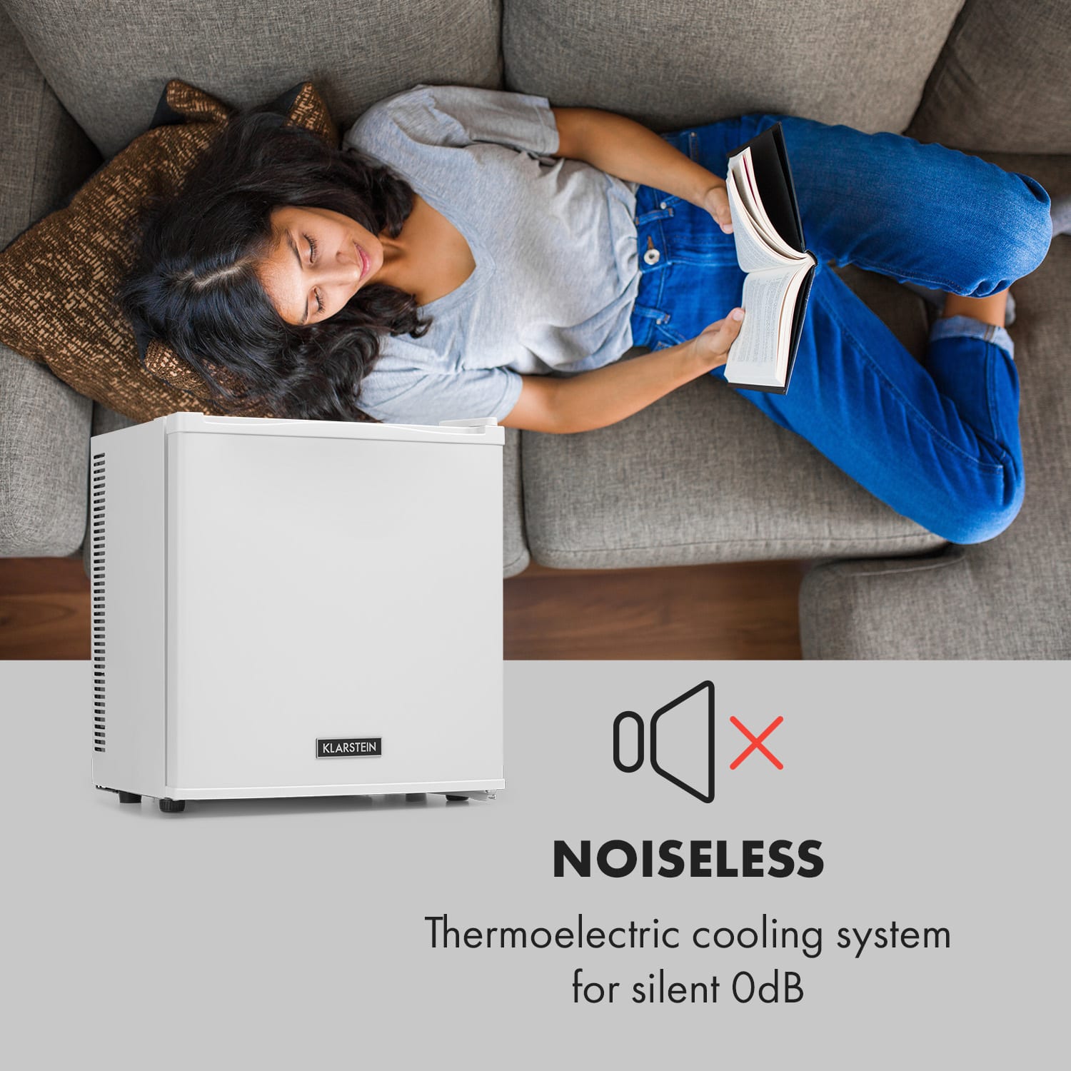 Klarstein Secret Cool, mini chladnička, minibar, 13 l, energet. trieda G biela – Obrázok 2