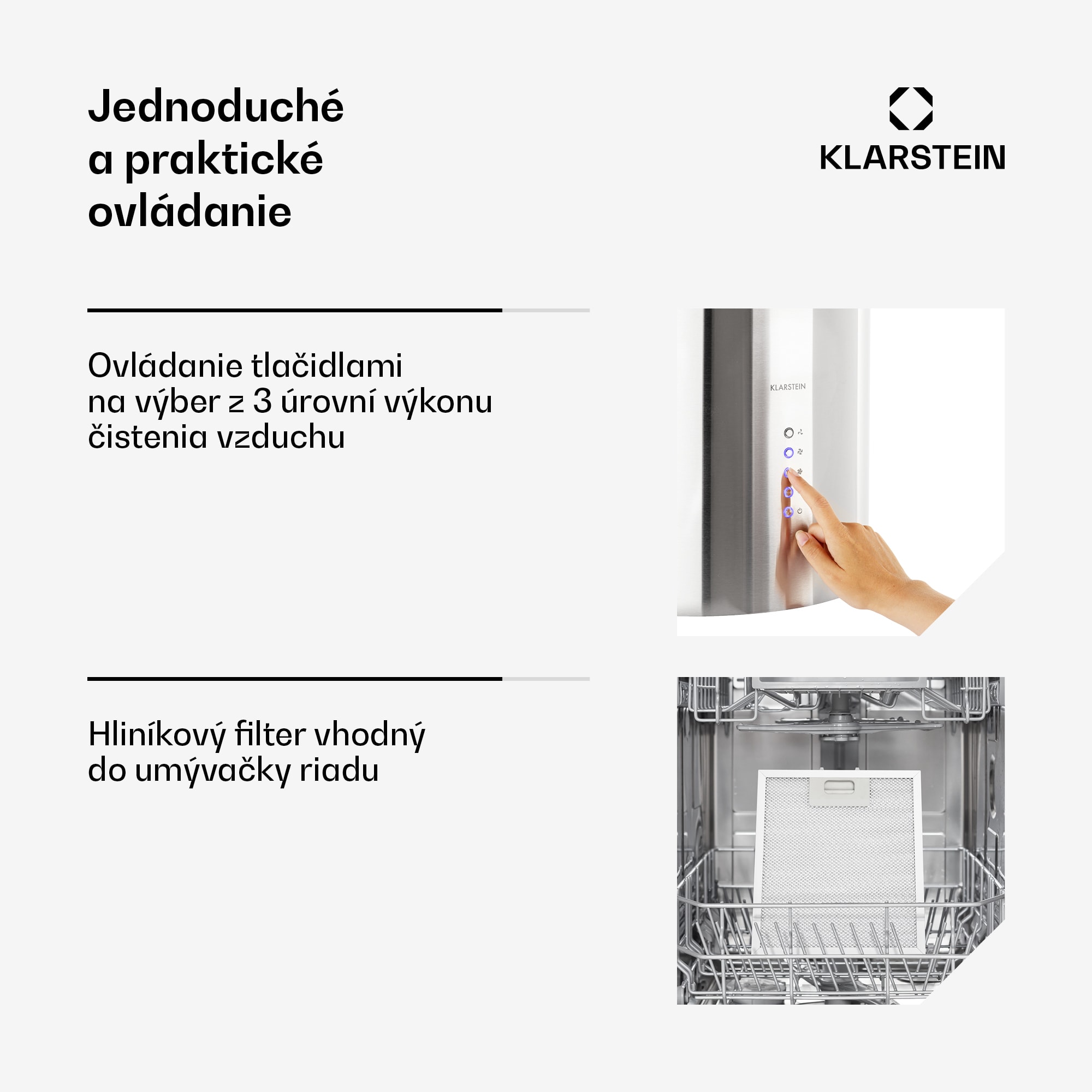 Klarstein Beretta, digestor, 35 cm, ostrovčekový, 650m³/h, LED, nehrdzavejúca oceľ – Obrázok 5