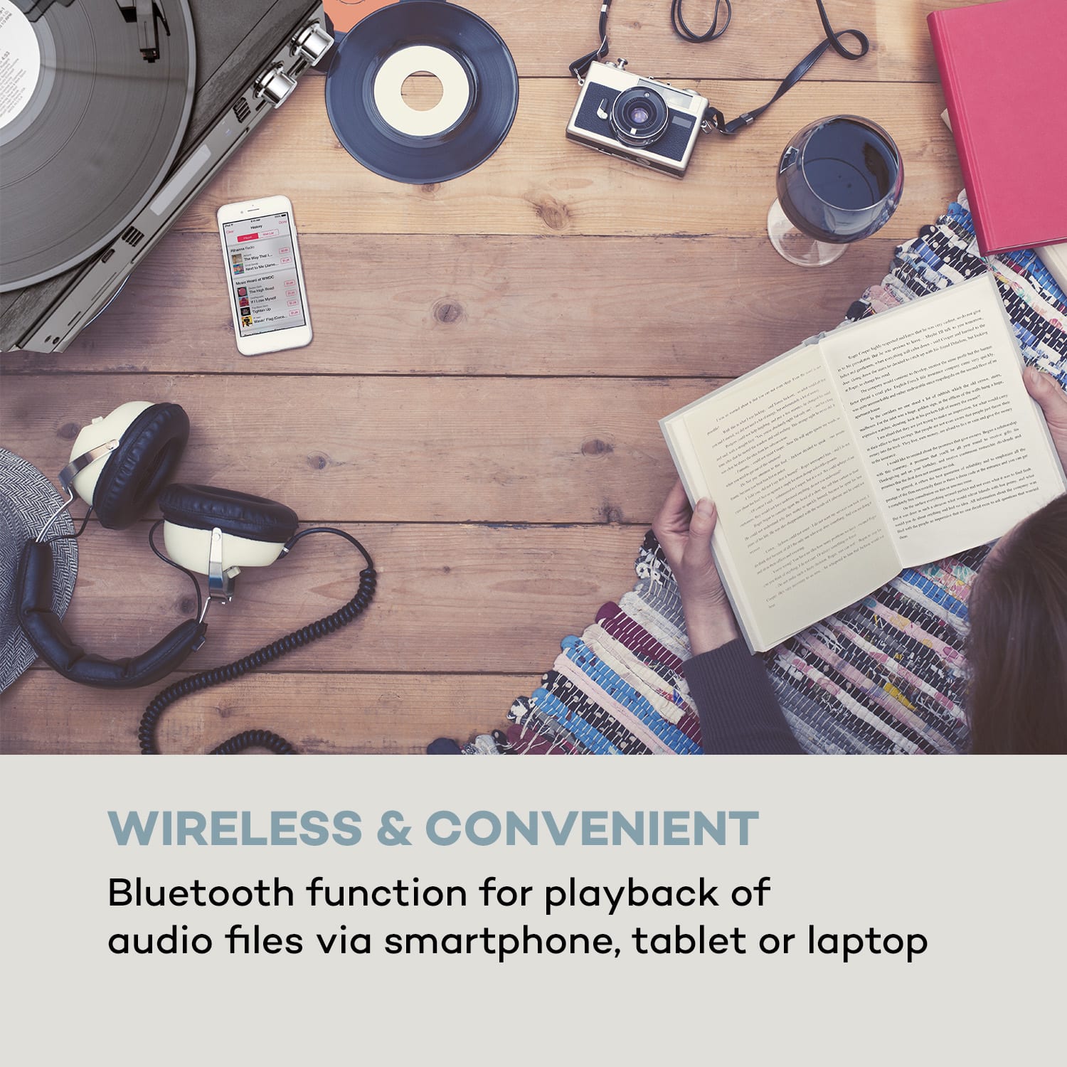 Auna Oakland DAB, retro stereo systém, DAB+/FM, BT funkcia, vinyl, CD, kazetový prehárvač – Obrázok 4