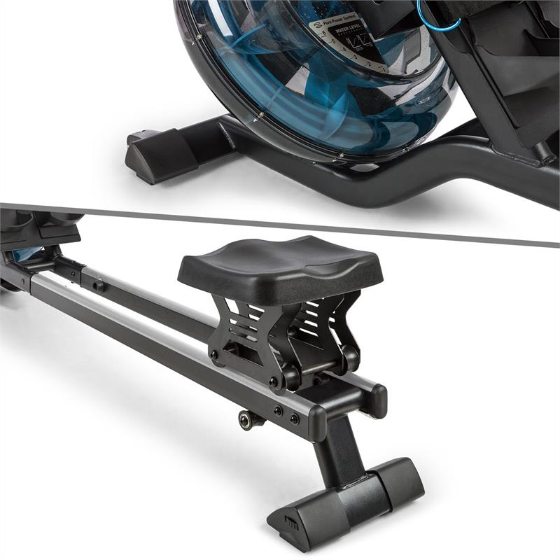 Capital Sports Flow M2, vodný veslársky trenažér, s tréningovým počítačom, do 150 kg – Obrázok 3