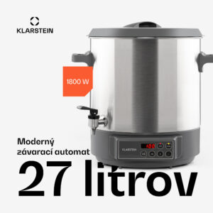 Klarstein Lady Marmalade, zavárací hrniec, dávkovač nápojov, 27 l, 100 °C, 12 h, nehrdzavejúa oceľ