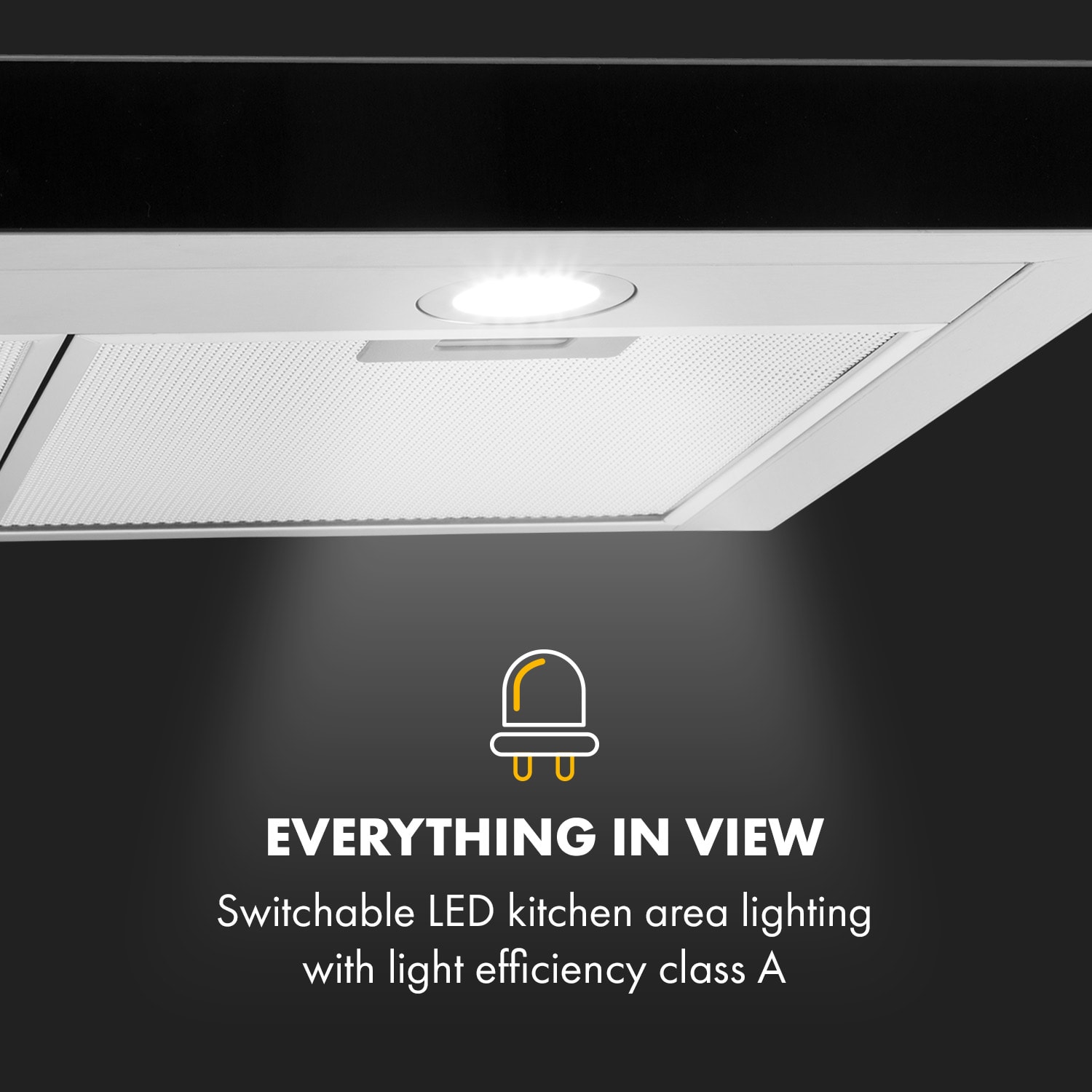 Klarstein Darya, digestor, 90 cm, 310 m³/h, nehrdzavejúca oceľ, strieborný – Obrázok 5