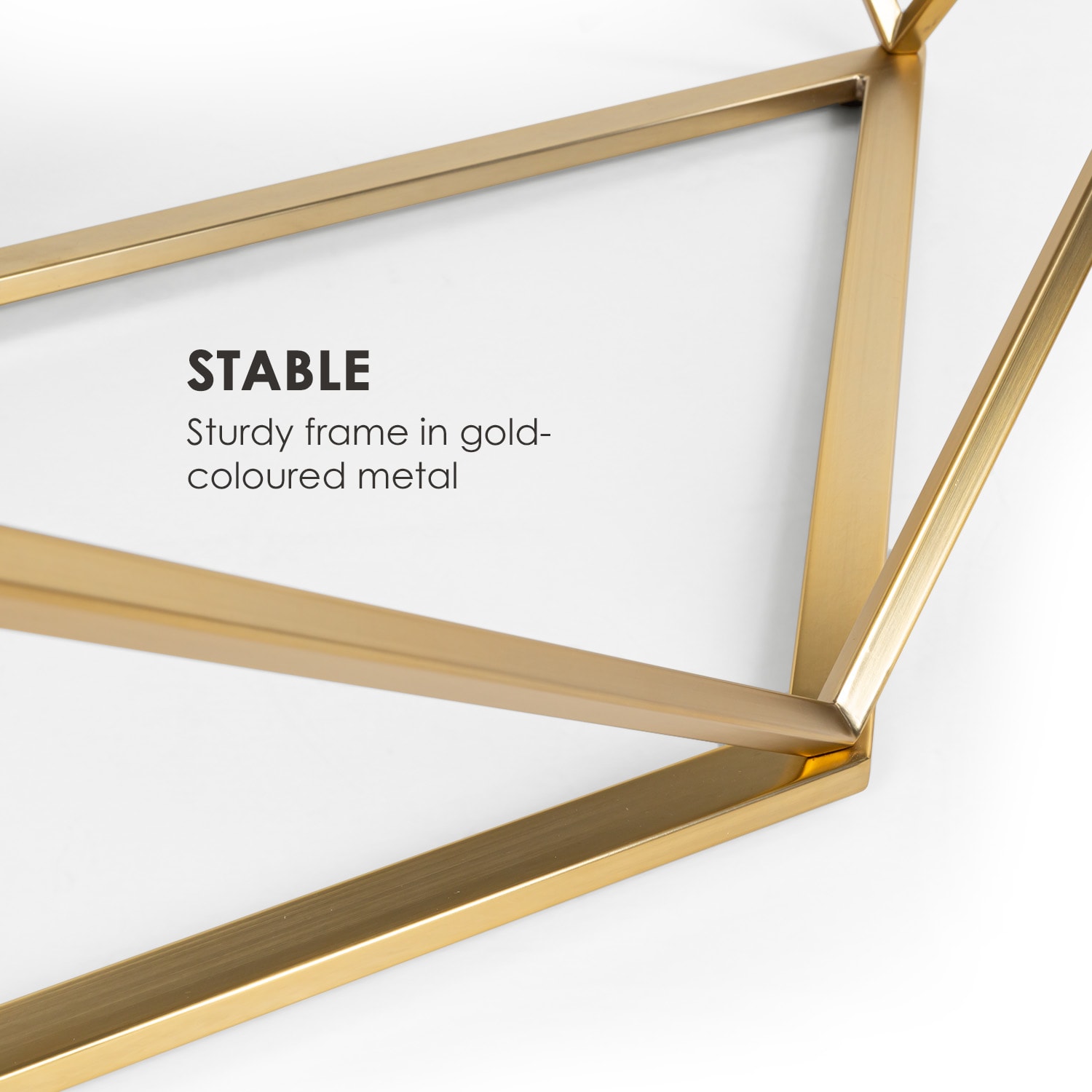 Besoa Black Onyx I, konferenčný stolík, 110 x 42,5 x 55 cm (Š x V x H), mramorový vzhľad, zlatý/čierny – Obrázok 4