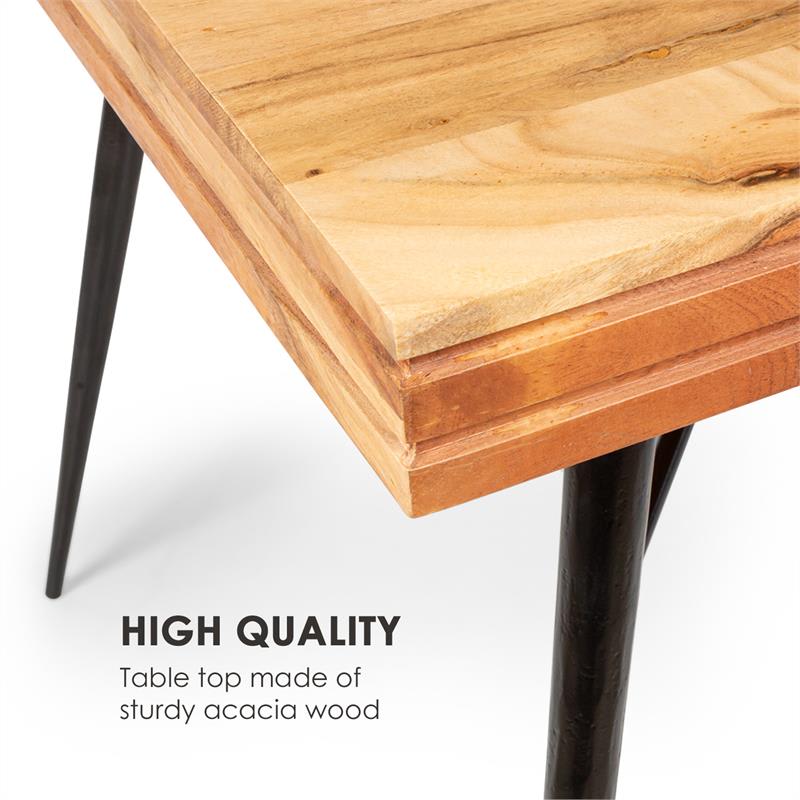 Besoa Vantor, jedálenský stôl, agátové drevo, železná kostra, 175 x 78 x 90 cm, drevo – Obrázok 2