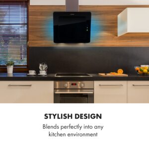 Klarstein Helena 60, digestor, 60 cm, nástanný, 595 m³/h, LED displej, čierny