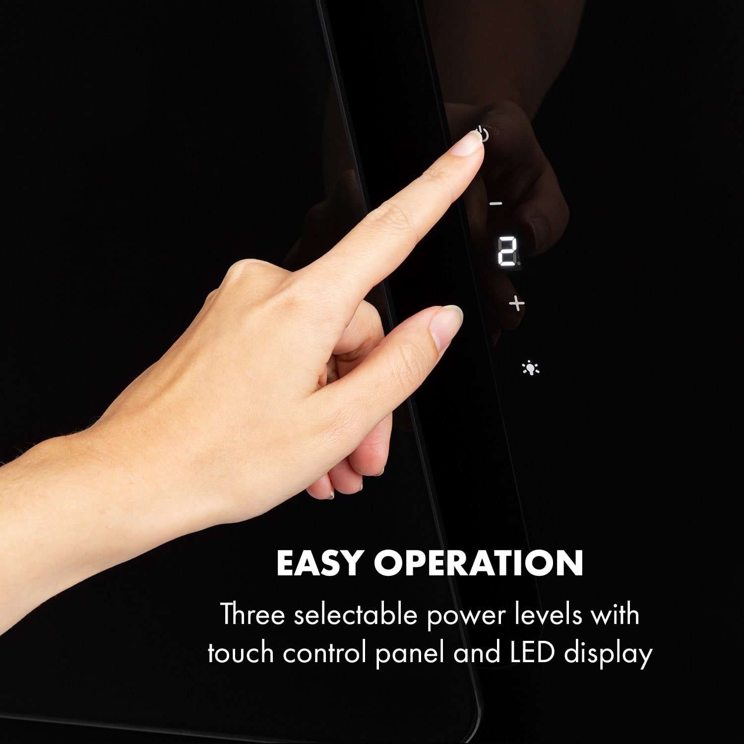 Klarstein Helena 60, digestor, 60 cm, nástanný, 595 m³/h, LED displej, čierny – Obrázok 3