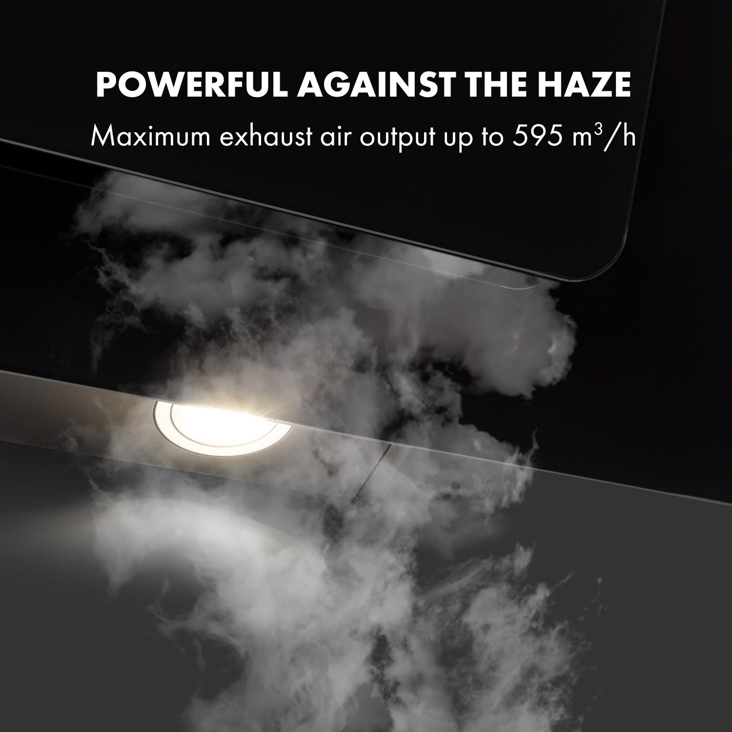 Klarstein Helena 60, digestor, 60 cm, nástanný, 595 m³/h, LED displej, čierny – Obrázok 4