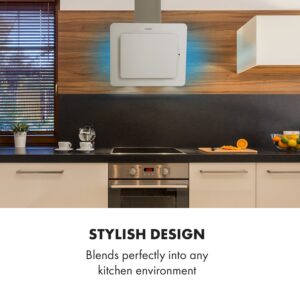 Klarstein Helena 60, digestor, 60 cm, nástanný, 595 m³/h, LED displej, biely