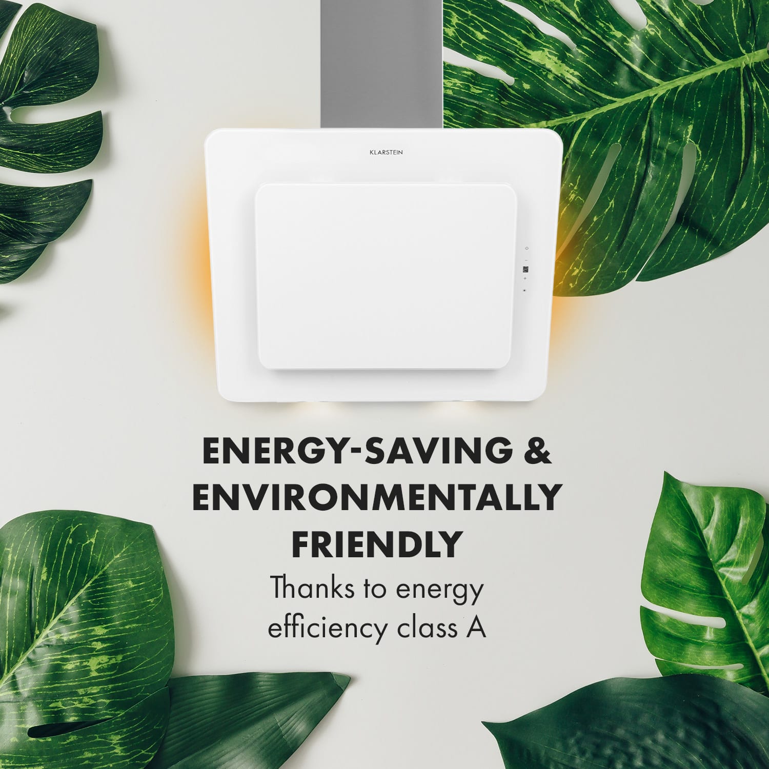 Klarstein Helena 60, digestor, 60 cm, nástanný, 595 m³/h, LED displej, biely – Obrázok 2