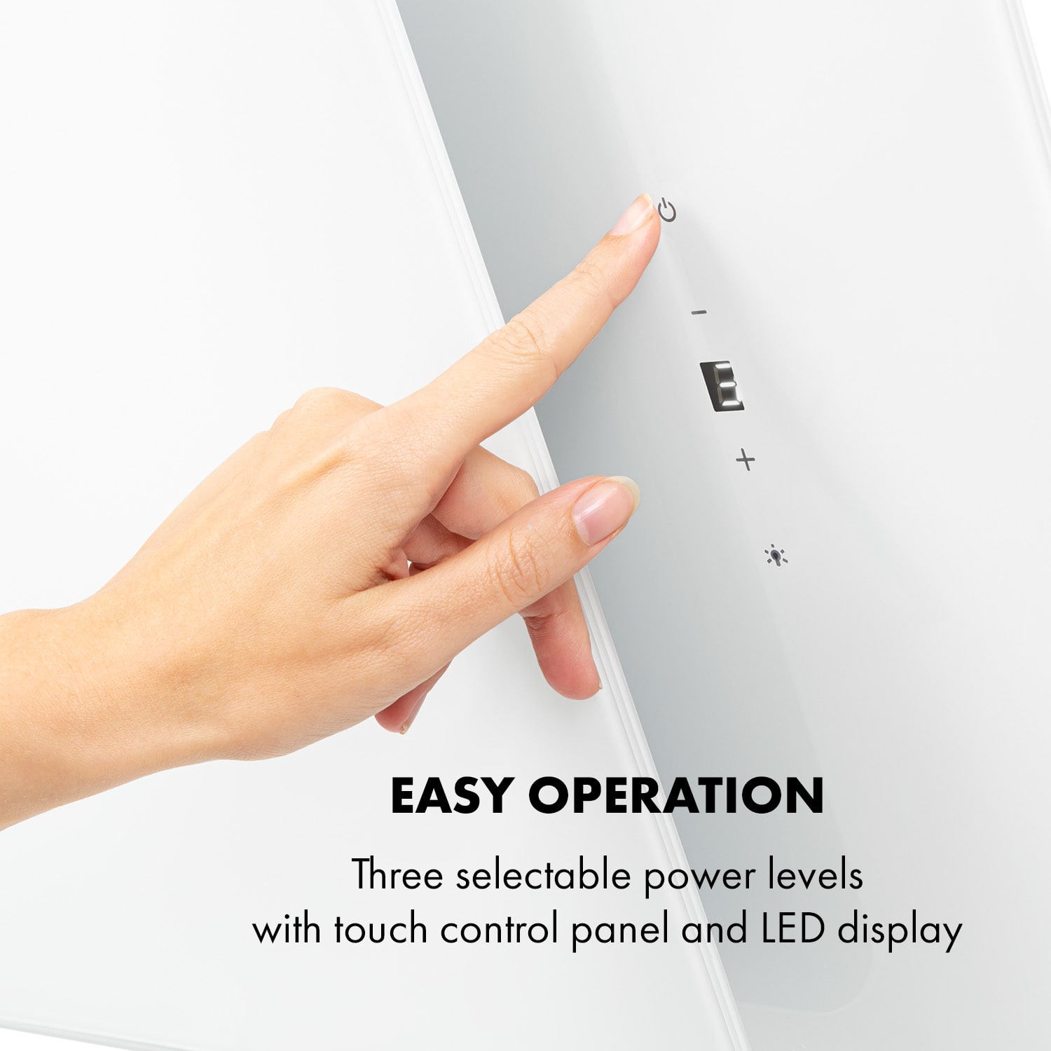 Klarstein Helena 60, digestor, 60 cm, nástanný, 595 m³/h, LED displej, biely – Obrázok 3