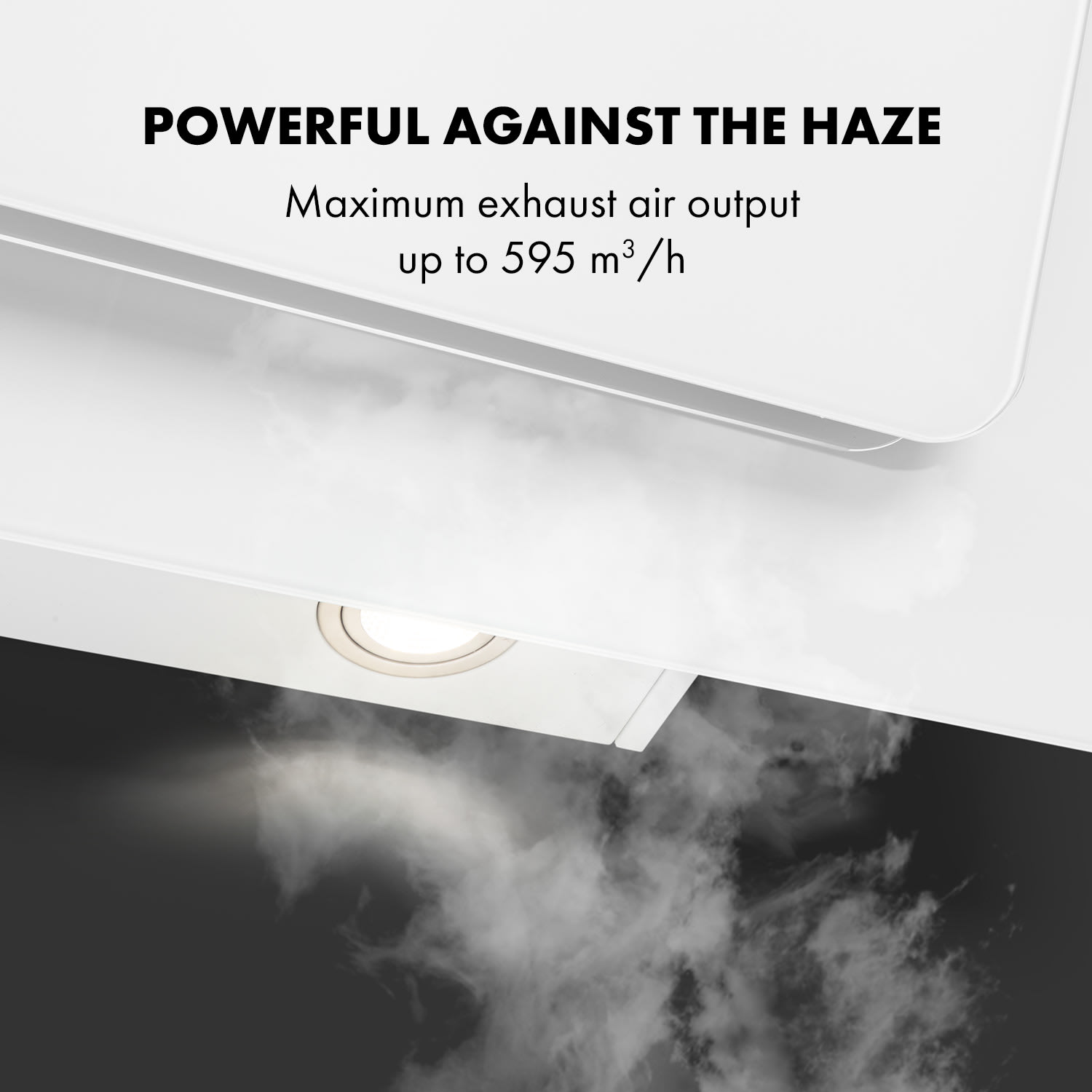 Klarstein Helena 60, digestor, 60 cm, nástanný, 595 m³/h, LED displej, biely – Obrázok 4