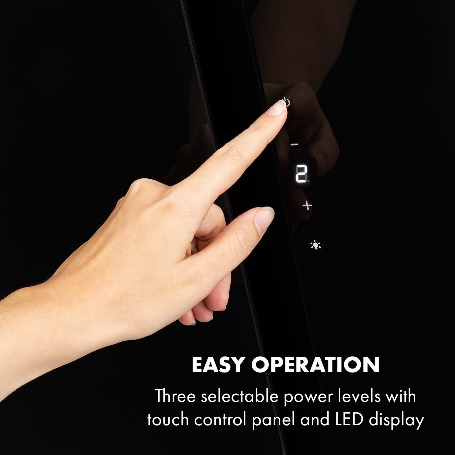 Klarstein Helena 90, digestor, 90 cm, nástanný, 595 m³/h, LED displej, čierny – Obrázok 3