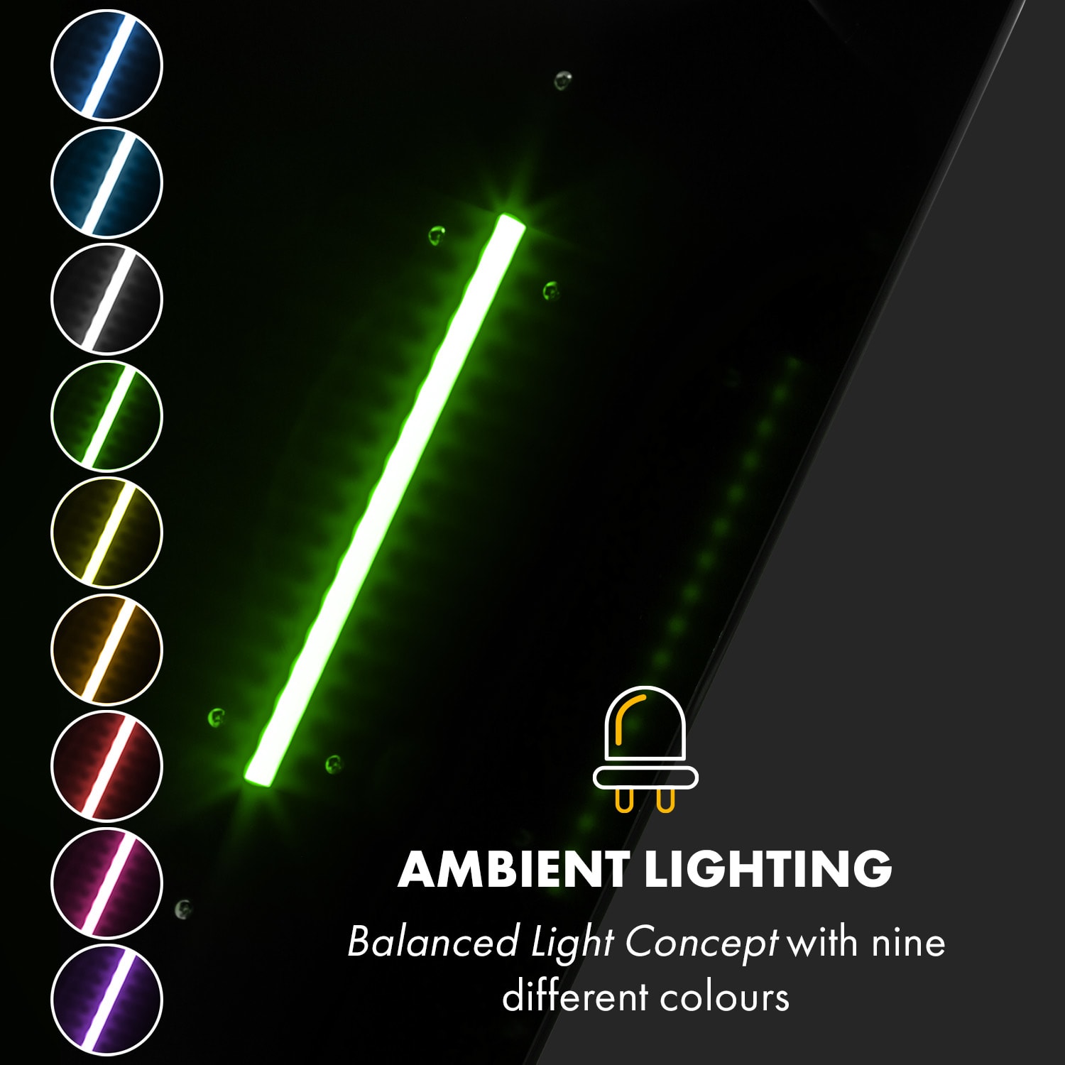 Klarstein Helena 90, digestor, 90 cm, nástanný, 595 m³/h, LED displej, čierny – Obrázok 5