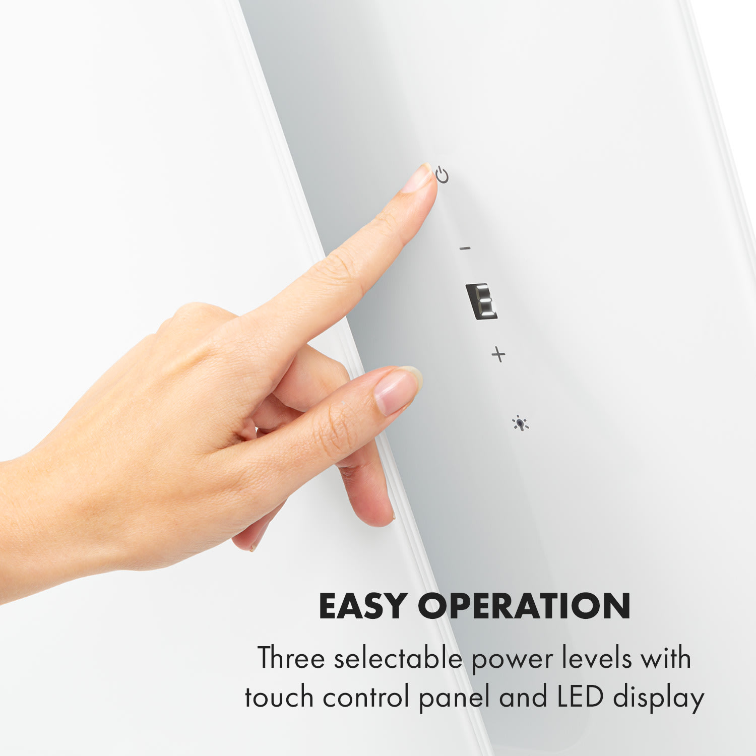 Klarstein Helena 90, digestor, 90 cm, nástanný, 595 m³/h, LED displej, biely – Obrázok 3