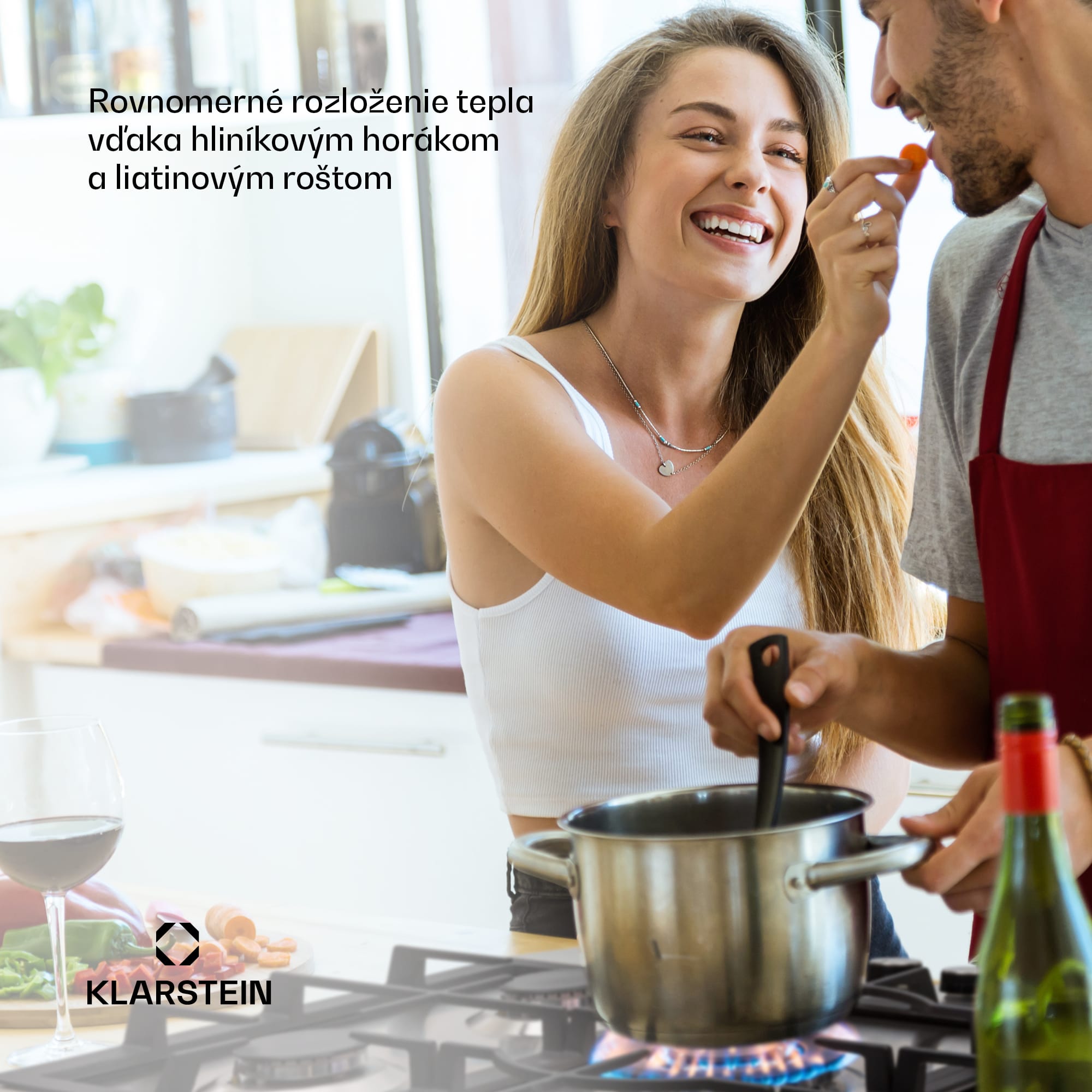 Klarstein Ignito 5 Zonen, plynová varná doska, 5 Sabaf horákov, nehrdzavejúca oceľ, strieborná – Obrázok 3